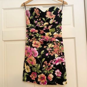 Modcloth Strapless Floral Minidress
